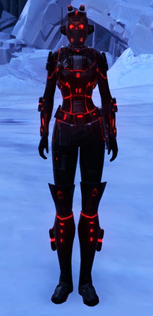 Red Scalene Armor Set Outfit from Star Wars: The Old Republic.